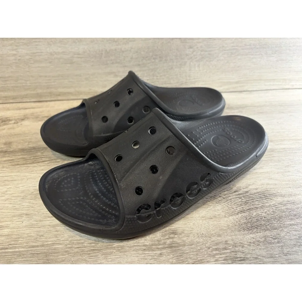 Crocs Baya II Black Slide Sandals Adult Unisex‎ Men's 10 Women's 12 Shoes